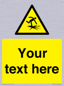 Custom warning thin ice